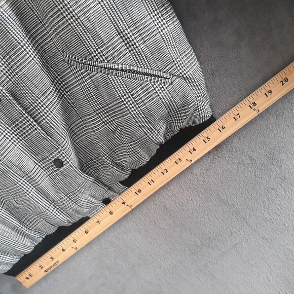 Shinestar Jacket Womens Large Black White Burgundy Blue Glen Plaid Band Neckline - Picture 8 of 11